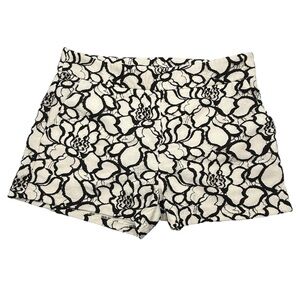 Express Women's Floral Black White Overlay Lace With Pockets Zipper Size 0